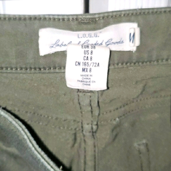 Olive Green Stretchy Straight Leg Jeans - Picture 4 of 7